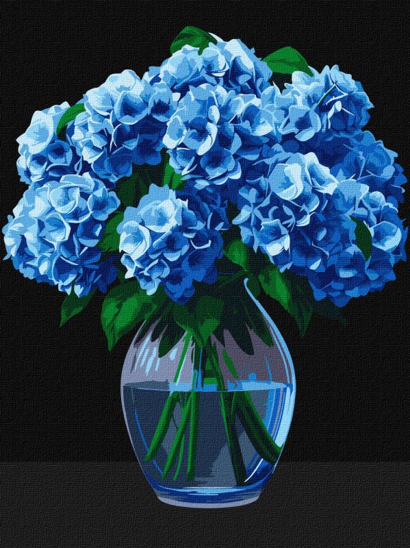 Malen nach Zahlen - Hortensien-Bouquet ©art_selena_ua