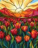Malen nach Zahlen - Ein Feld voller Tulpen ©art_selena_ua