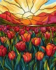 Malen nach Zahlen - Ein Feld voller Tulpen ©art_selena_ua