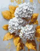 Painting by numbers - Golden hydrangea with extra metallic paints ©victoria_art___