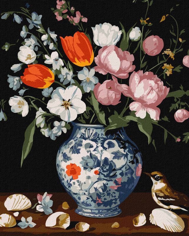Malen nach Zahlen - Strauß in einer schönen Vase ©art_selena_ua