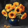 Malen nach Zahlen - Sonnenblume im Dunkeln ©art_selena_ua