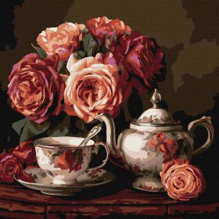 Malen nach Zahlen - Rosen im Dunkeln ©art_selena_ua