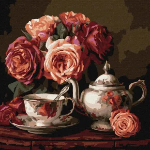 Malen nach Zahlen - Rosen im Dunkeln ©art_selena_ua