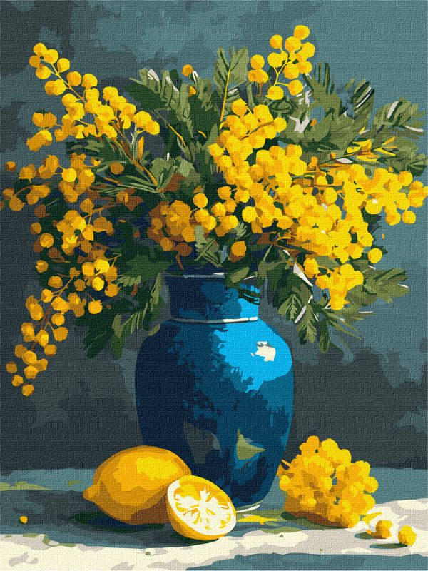 Malen nach Zahlen - Mimose und Zitronen ©art_selena_ua