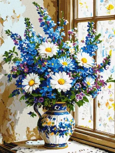 Malen nach Zahlen - Gänseblümchen und Lupinen ©art_selena_ua