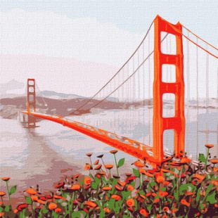 Malen nach Zahlen - San Francisco am Morgen