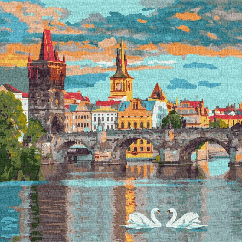 Painting by numbers - Evening Prague