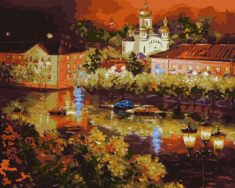 Malen nach Zahlen - Abendliche Stadt ©Kateryna Lisova