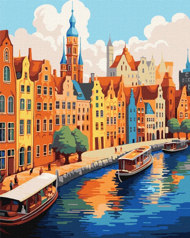 Painting by numbers - Colorful town ©art_selena_ua