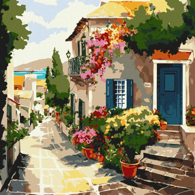 Malen nach Zahlen - Ein Haus am Meer ©art_selena_ua
