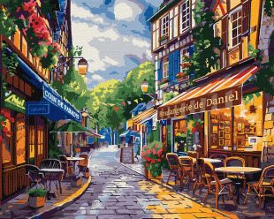 Malen nach Zahlen - Eine Straße in Frankreich ©art_selena_ua