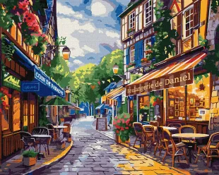 Malen nach Zahlen - Eine Straße in Frankreich ©art_selena_ua