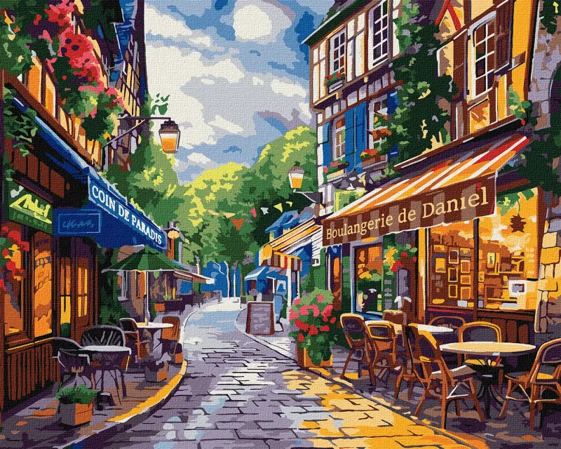 Malen nach Zahlen - Eine Straße in Frankreich ©art_selena_ua