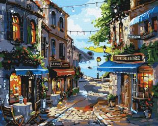 Malen nach Zahlen - Restaurants an der Küste ©art_selena_ua