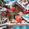 Painting by numbers - Bright bullfinches 