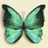 Malen nach Zahlen - Grüner Schmetterling