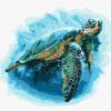 Malen nach Zahlen - Blaue Schildkröte