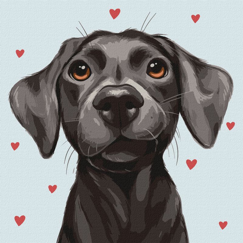 Malen nach Zahlen - Netter Freund ©lien_illustration