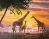 Malen nach Zahlen - Giraffenfamilie ©ArtAlekhina