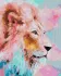 Painting by numbers - Pink Lion ©Ira Volkova