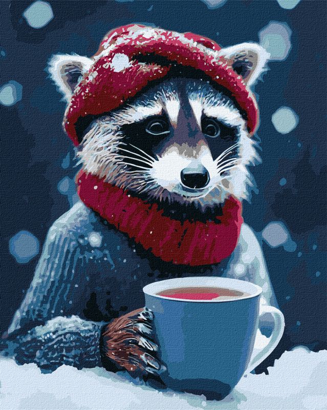 Painting by numbers - Winter coffee ©Neag Mircea Marius