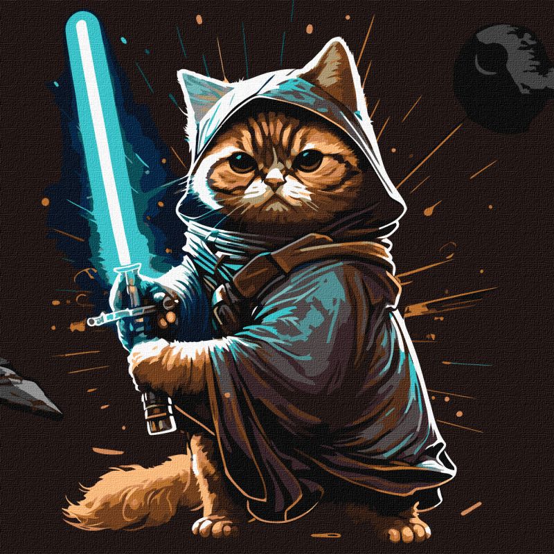 Malen nach Zahlen - Kriegerische Katze ©pravda.dmtr