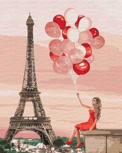 Malen nach Zahlen - Die roten Farben von Paris