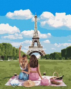 Malen nach Zahlen - Freundinnen in Paris