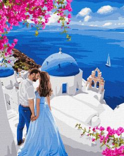 Malen nach Zahlen - Reise nach Santorini