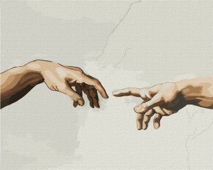 Malen nach Zahlen - Erschaffung von Adam ©Michelangelo