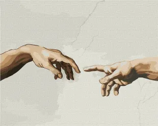 Malen nach Zahlen - Erschaffung von Adam ©Michelangelo