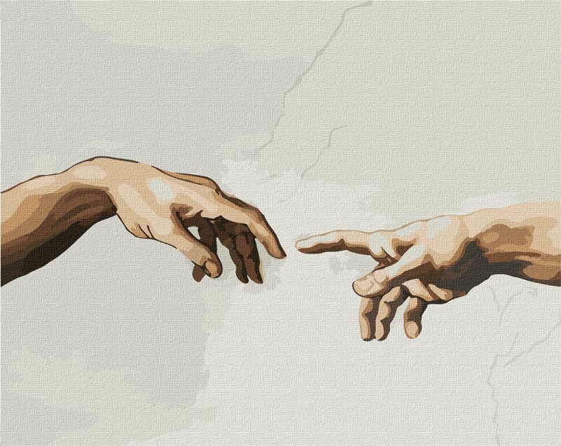 Malen nach Zahlen - Erschaffung von Adam ©Michelangelo