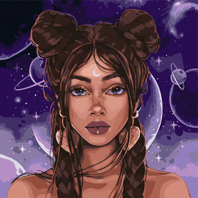 Painting by numbers - Space look ©lien_illustration