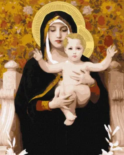 Malen nach Zahlen - Madonna mit Lilien ©William Bugro