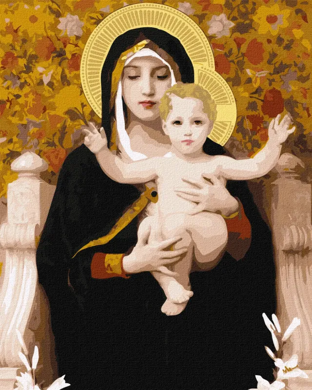 Malen nach Zahlen - Madonna mit Lilien ©William Bugro