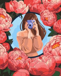 Malen nach Zahlen - Blumen-Selfie ©Kira Corporal