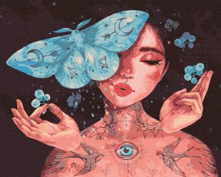 Malen nach Zahlen - Die Berührung eines Schmetterlings ©lesya_nedzelska_art