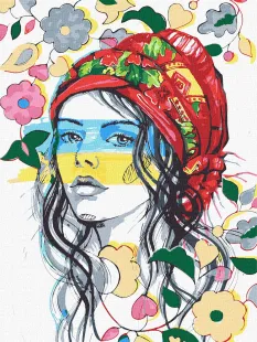 Malen nach Zahlen - Ukrainische Farben ©fashionillustration_tania