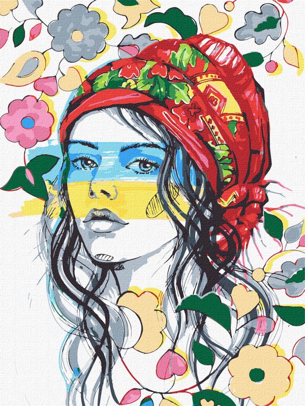 Malen nach Zahlen - Ukrainische Farben ©fashionillustration_tania