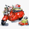Malen nach Zahlen - Weihnachts-Motorrad ©fashionillustration_tania
