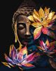 Malen nach Zahlen - Buddha mit Lotosblumen mit metallischen Farben Extra ©art_selena_ua