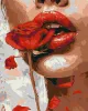 Malen nach Zahlen - Das Mädchen mit der Rose ©art.solomiia