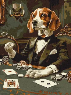 Malen nach Zahlen - Spielender Beagle ©art_selena_ua