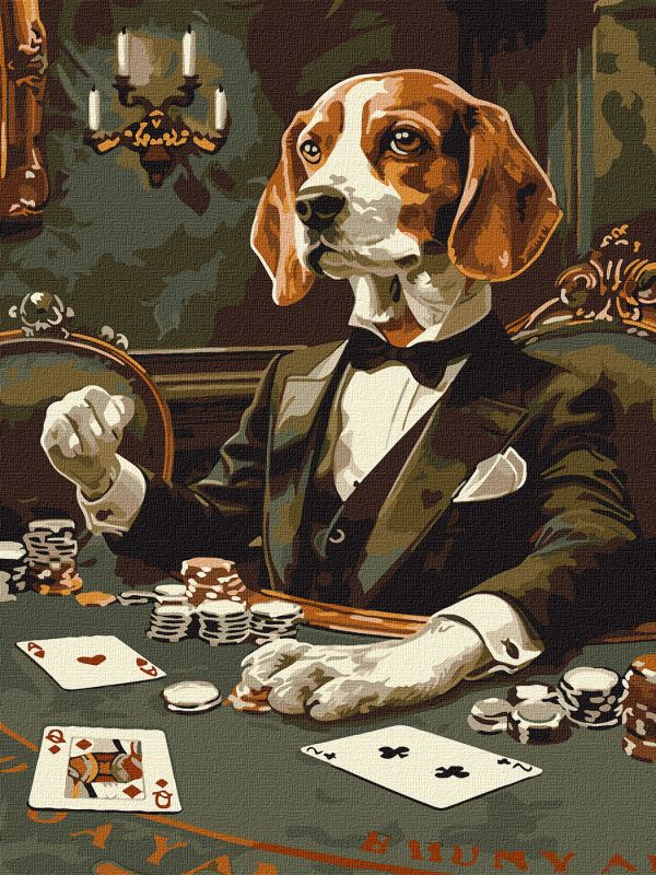Painting by numbers - Gambling beagle ©art_selena_ua