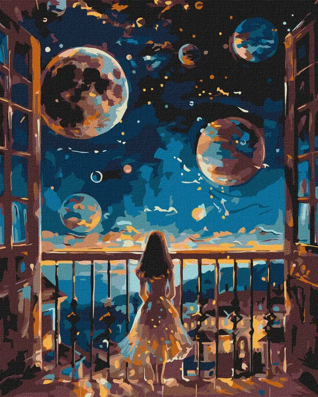 Malen nach Zahlen - Verträumte Nacht ©art_selena_ua