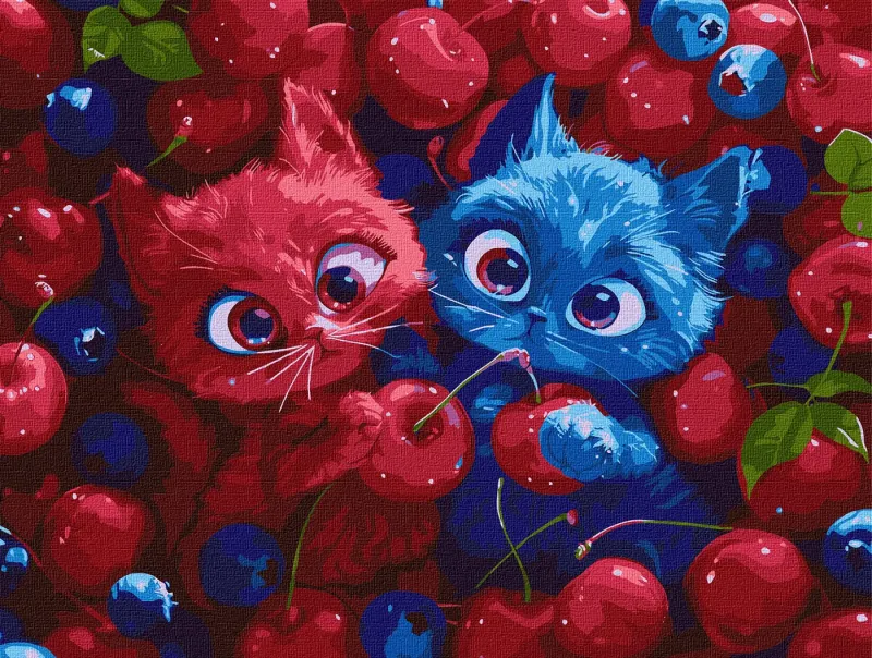 Painting by numbers - Berry fluffies ©art_selena_ua
