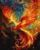 Malen nach Zahlen - Der Feuervogel mit metallischen Farben Extra ©art_selena_ua