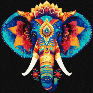 Malen nach Zahlen - Der geheimnisvolle Elefant ©art_selena_ua
