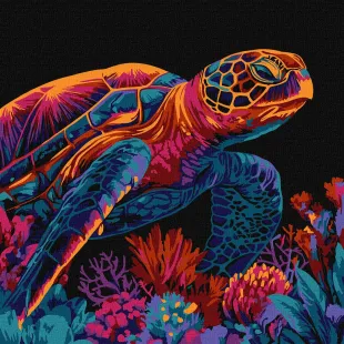 Malen nach Zahlen - Geheimnisvolle Schildkröte ©art_selena_ua